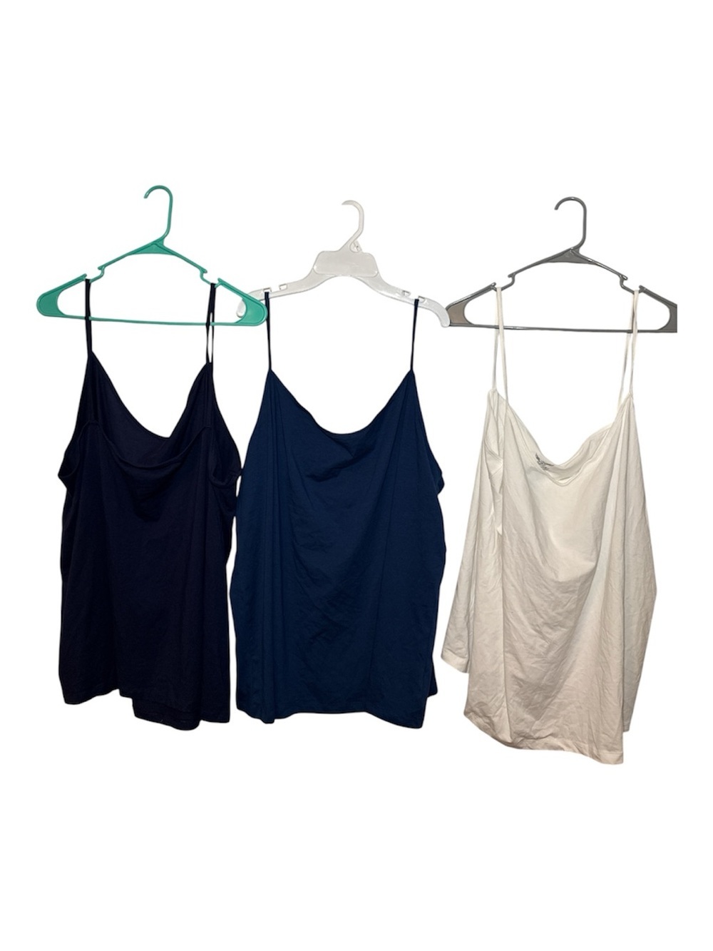 Faded Glory Plus Sized Women's LOT OF 3 Spaghetti Strap Camisoles Size 5X